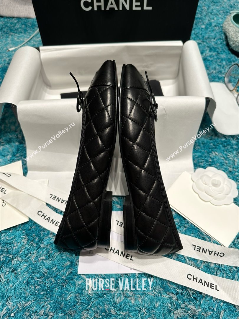 Chanel Quilted Lambskin Ballet Flats CHB070721 Black 2025 (MD-25070821)