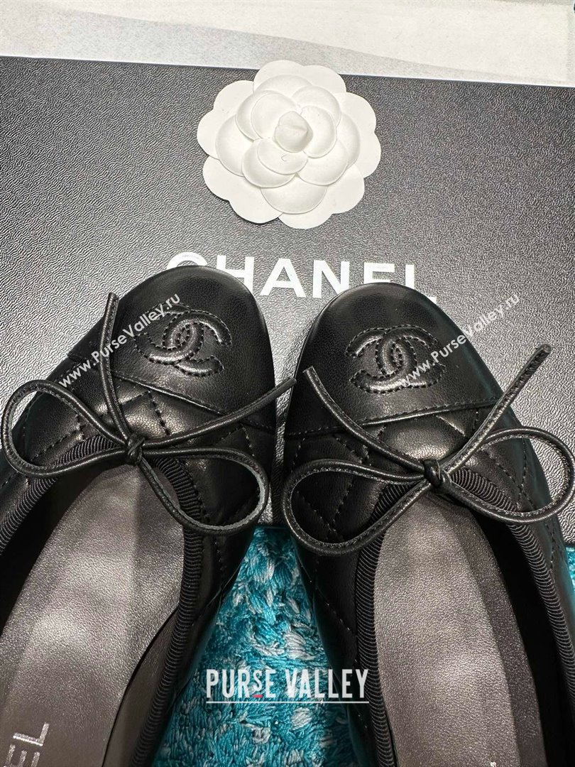 Chanel Quilted Lambskin Ballet Flats CHB070721 Black 2025 (MD-25070821)