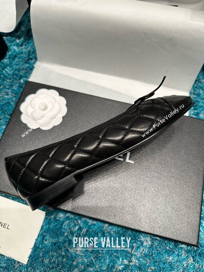 Chanel Quilted Lambskin Ballet Flats CHB070721 Black 2025 (MD-25070821)