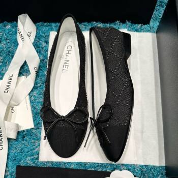 Chanel Denim Grosgrain Ballet Flats CHB070726 Black 2025 (MD-25070826)