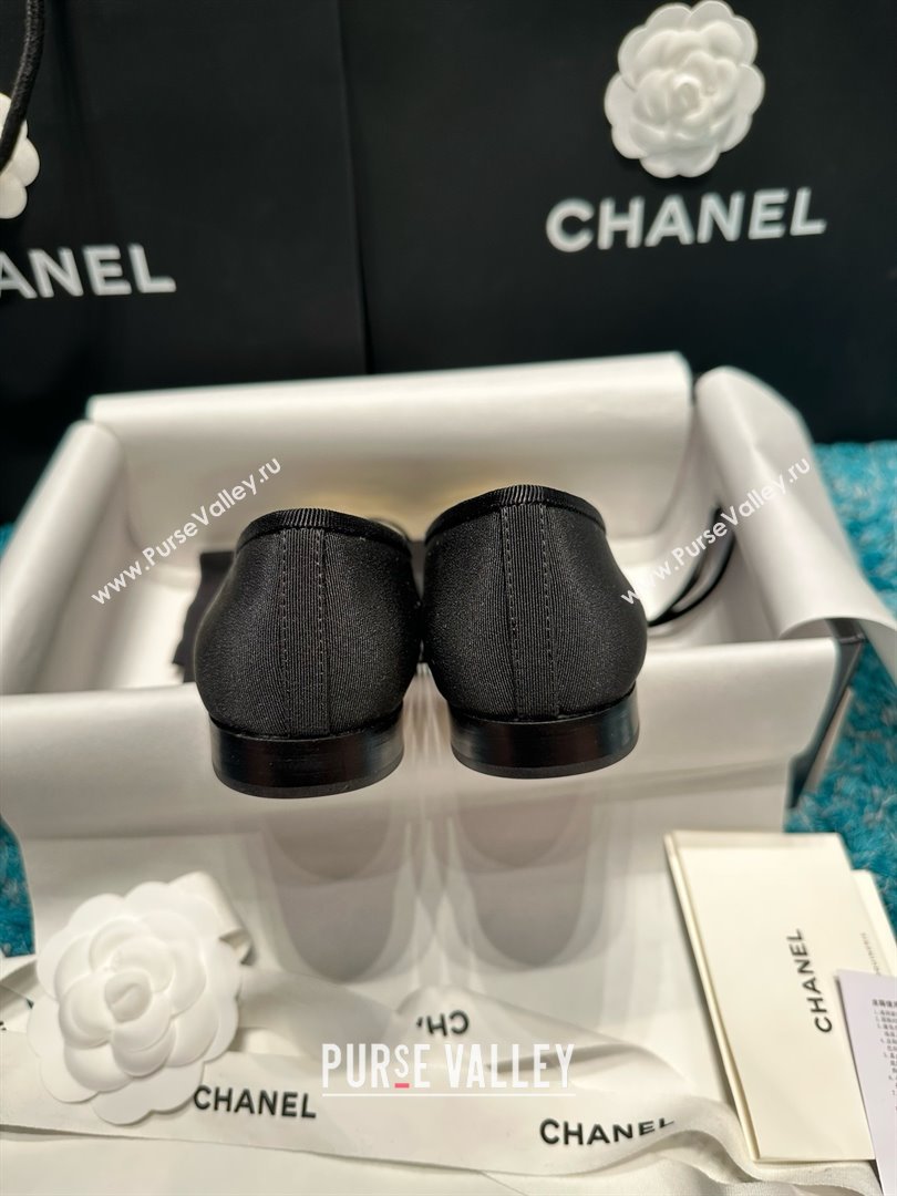 Chanel Grosgrain Lambskin Ballet Flats CHB070704 Black/Gold 2025 (MD-25070704)