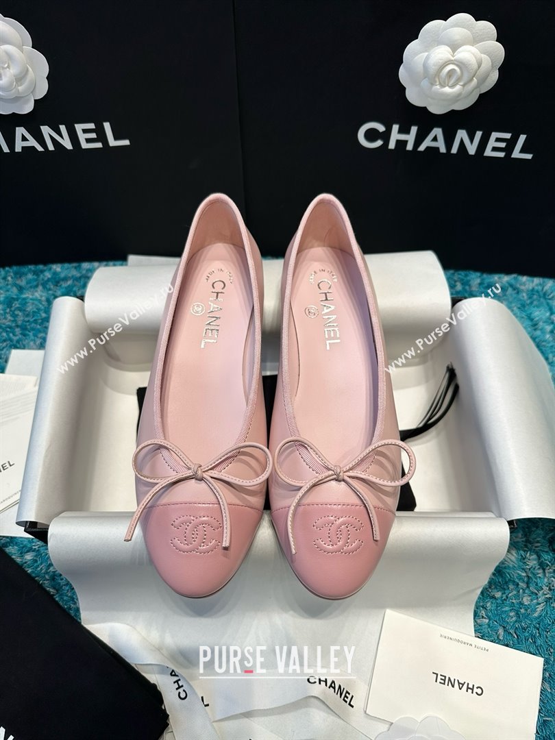 Chanel Lambskin Ballet Flats CHB070730 Pink 2025 (MD-25070730)