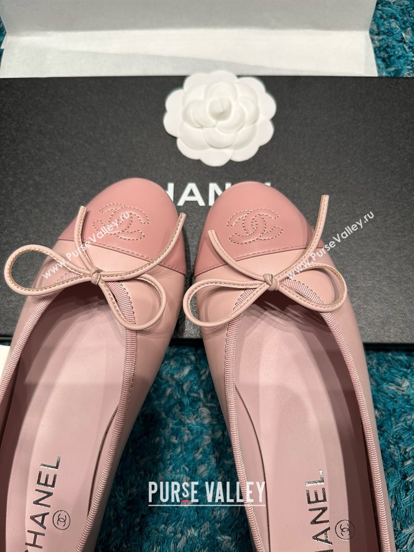 Chanel Lambskin Ballet Flats CHB070730 Pink 2025 (MD-25070730)