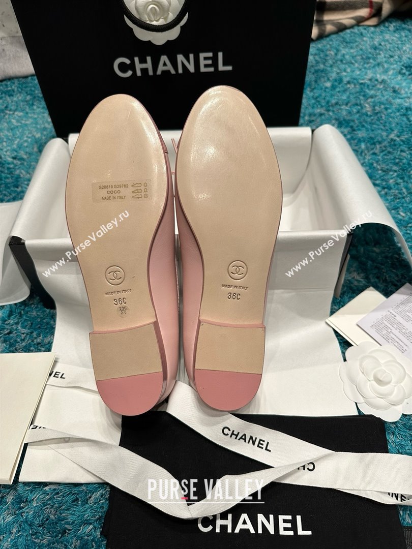 Chanel Lambskin Ballet Flats CHB070730 Pink 2025 (MD-25070730)