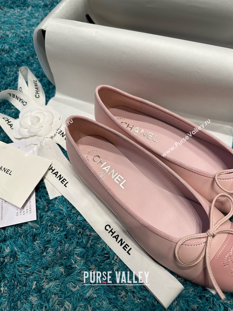 Chanel Lambskin Ballet Flats CHB070730 Pink 2025 (MD-25070730)