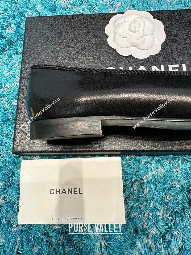 Chanel Lambskin Ballet Flats CHB070732 Black/Gold 2025 (MD-25070732)