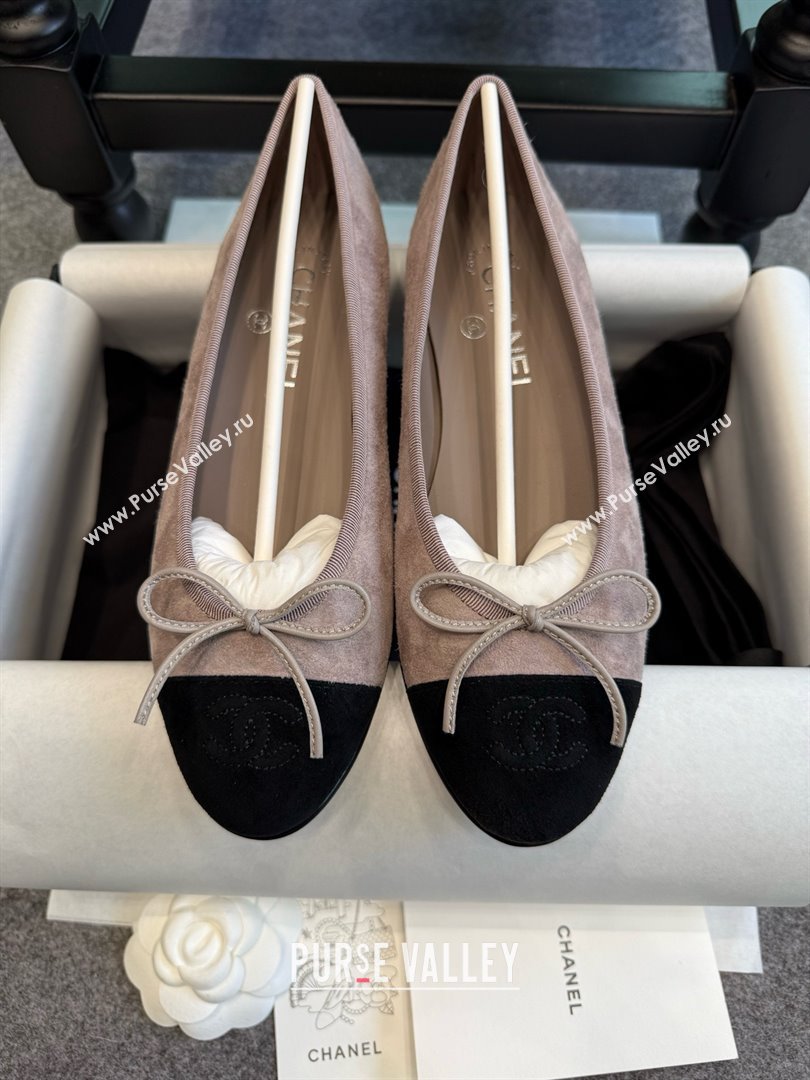 Chanel Suede Classic Ballerinas CHB070902 Grey 2025 (MD-25070902)