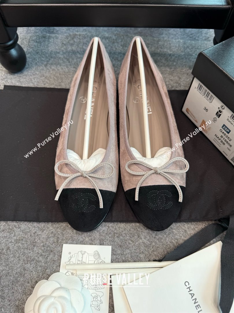 Chanel Suede Classic Ballerinas CHB070902 Grey 2025 (MD-25070902)