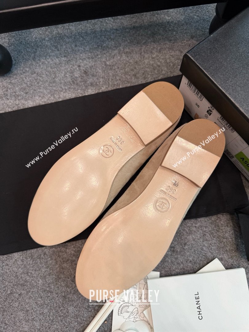 Chanel Suede Classic Ballerinas CHB070901 Beige 2025 (MD-25070901)