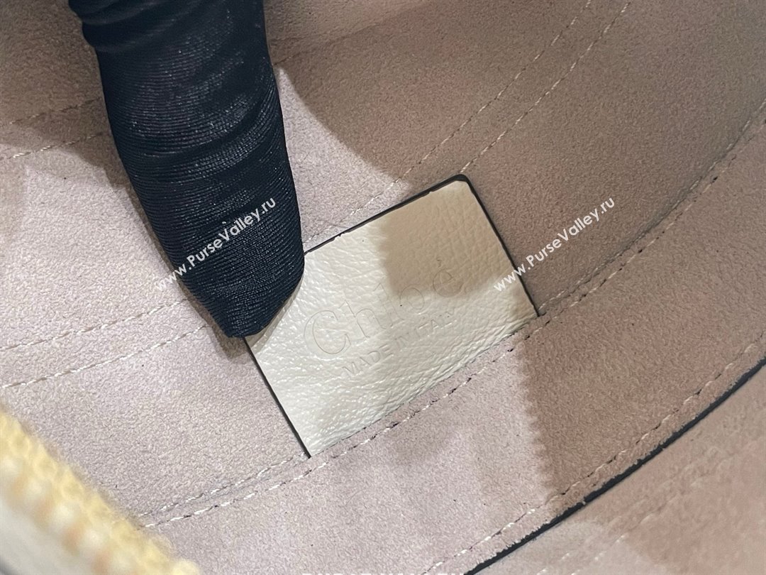 Chloe Banana Cross-body Bag in Grained Leather W865 White 2025 (DL-25071103)