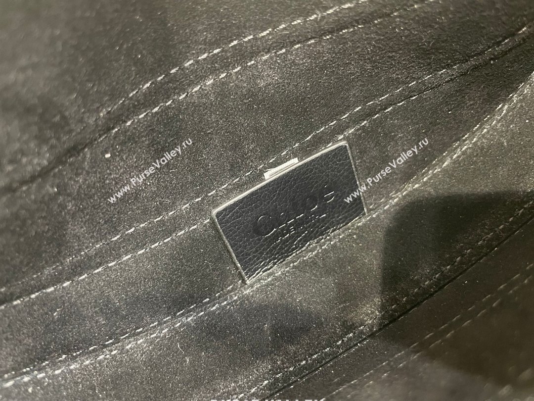 Chloe Banana Cross-body Bag in Grained Leather W865 Black 2025 (DL-25071104)