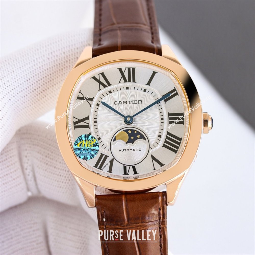 Cartier Drive De Cartier Watch 40x41mm C071107 Brown/White 2025 (YANG-25071101)