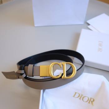 Dior CD Calfskin Belt 2cm C71203 Grey 2025 (YANG-25071203)