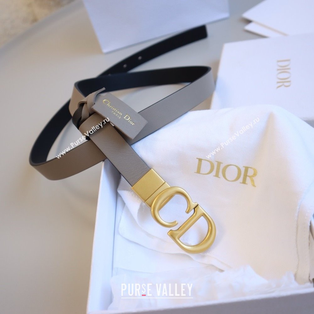 Dior CD Calfskin Belt 2cm C71203 Grey 2025 (YANG-25071203)