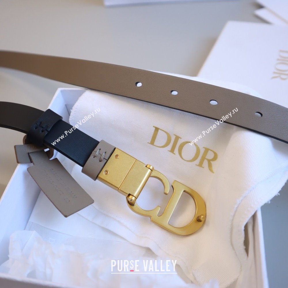 Dior CD Calfskin Belt 2cm C71203 Grey 2025 (YANG-25071203)