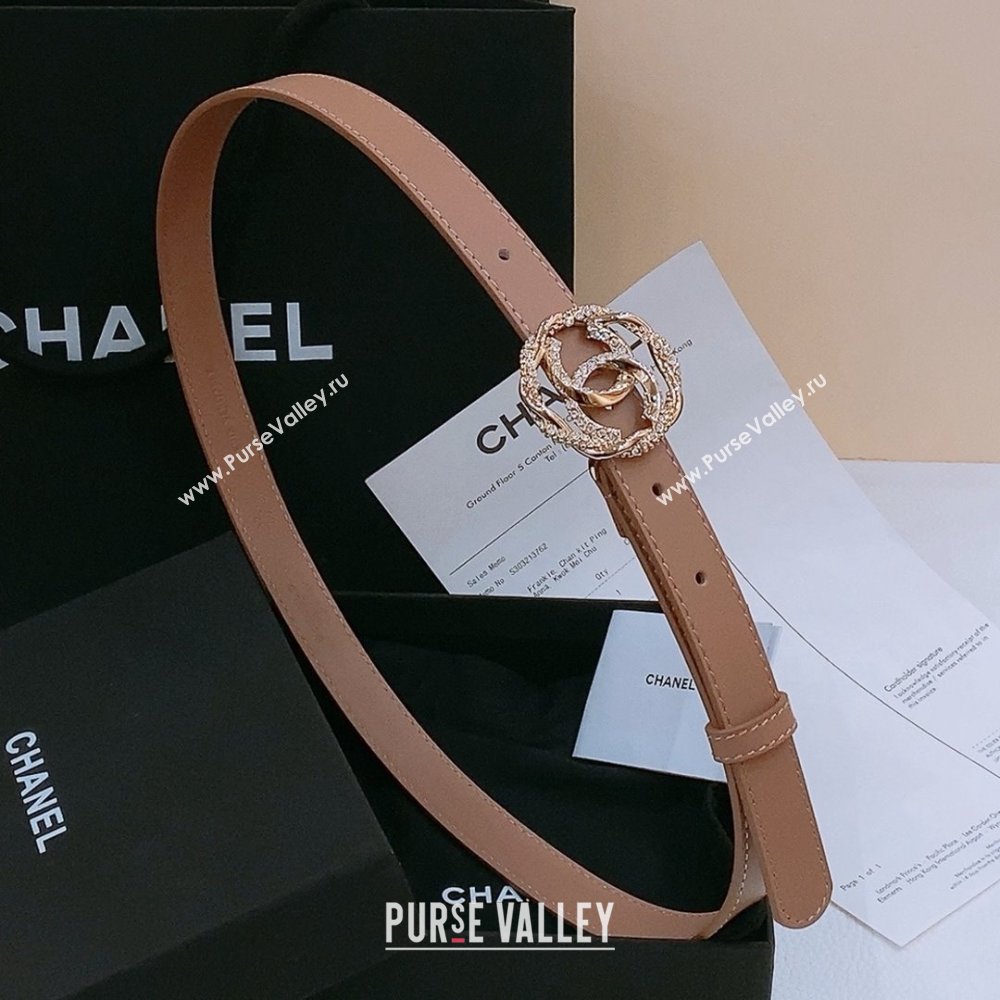 Chanel Lambskin Belt 2cm CH71108 Beige 2025 (YANG-25071108)
