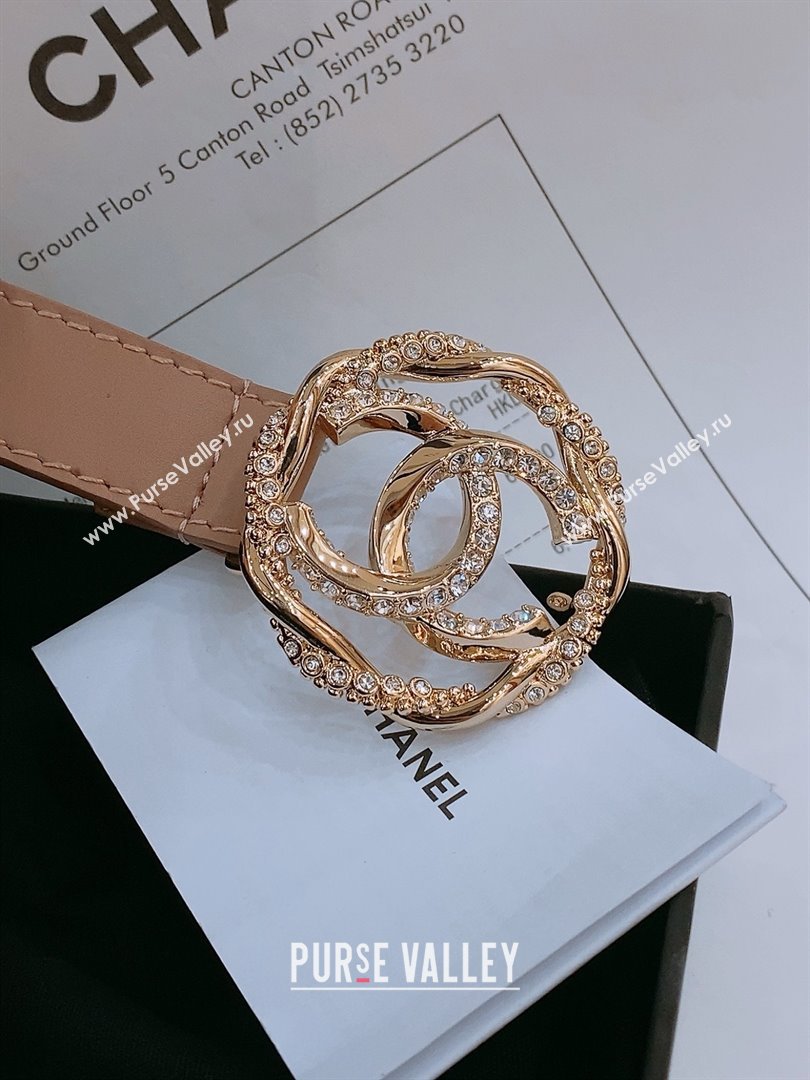 Chanel Lambskin Belt 2cm CH71108 Beige 2025 (YANG-25071108)