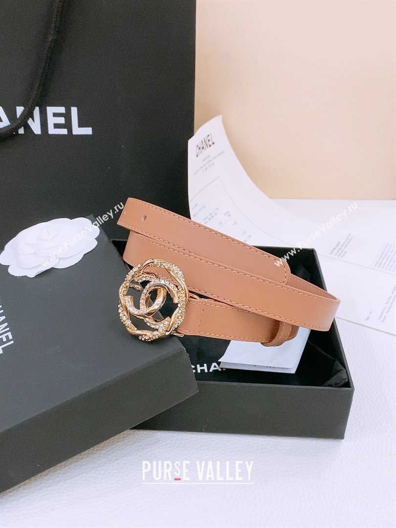 Chanel Lambskin Belt 2cm CH71108 Beige 2025 (YANG-25071108)