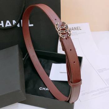 Chanel Calfskin Belt 2cm CH71111 Burgundy 2025 (YANG-25071111)