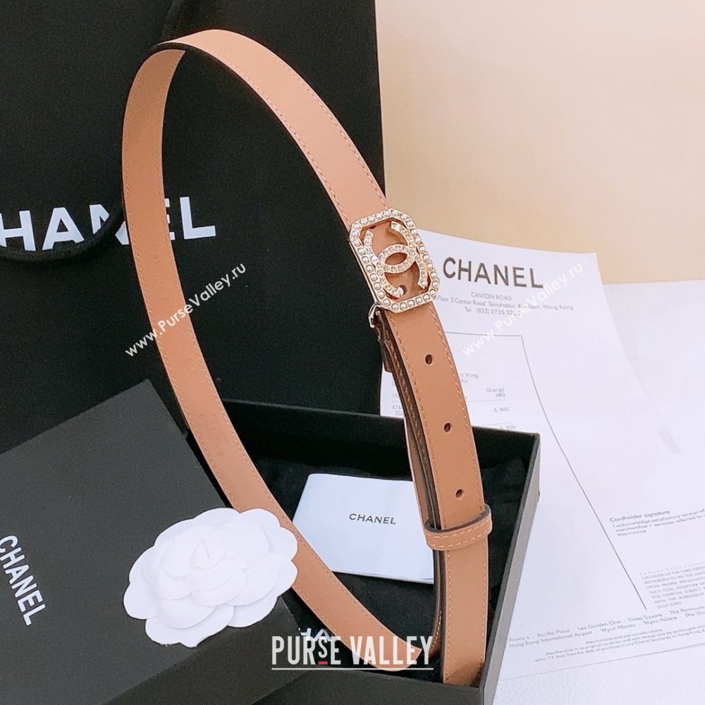 Chanel Calfskin Belt 2cm CH71116 Beige 2025 (YANG-25071116)
