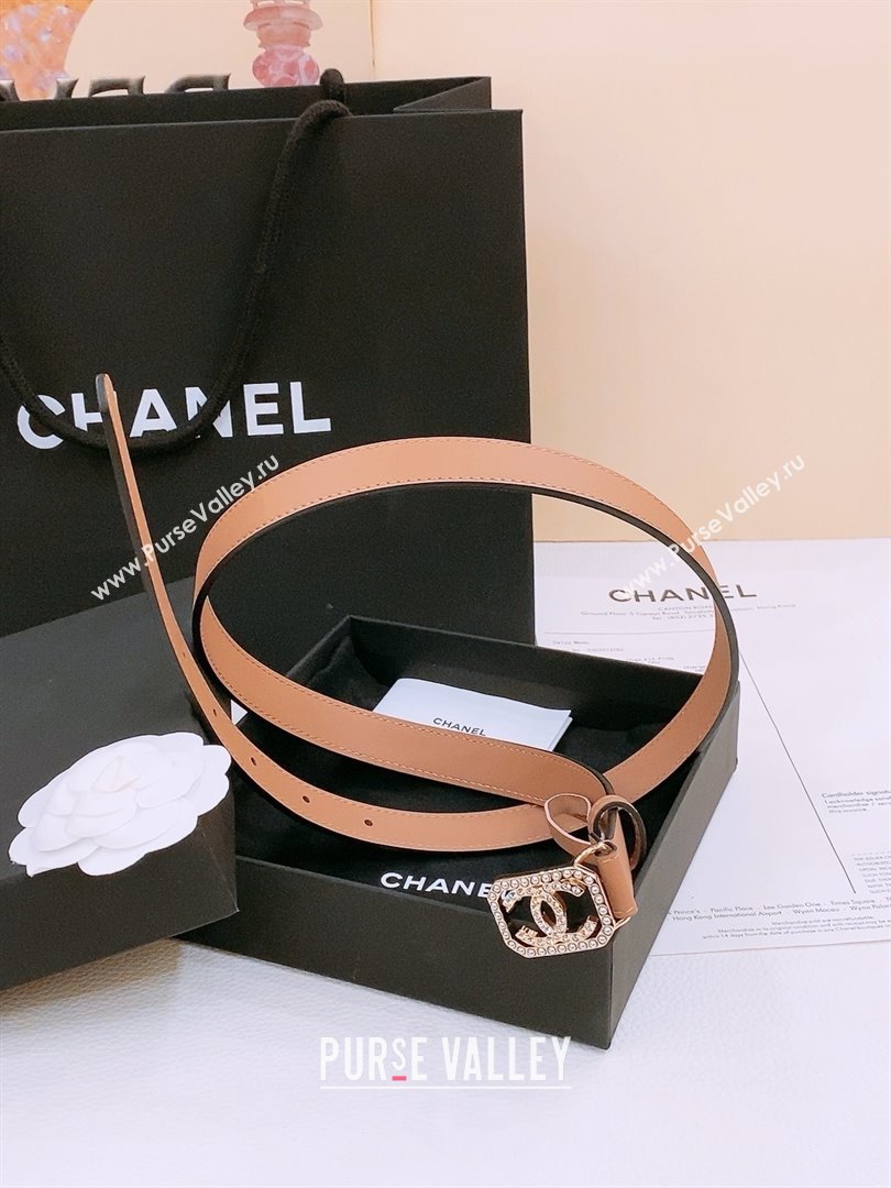 Chanel Calfskin Belt 2cm CH71116 Beige 2025 (YANG-25071116)