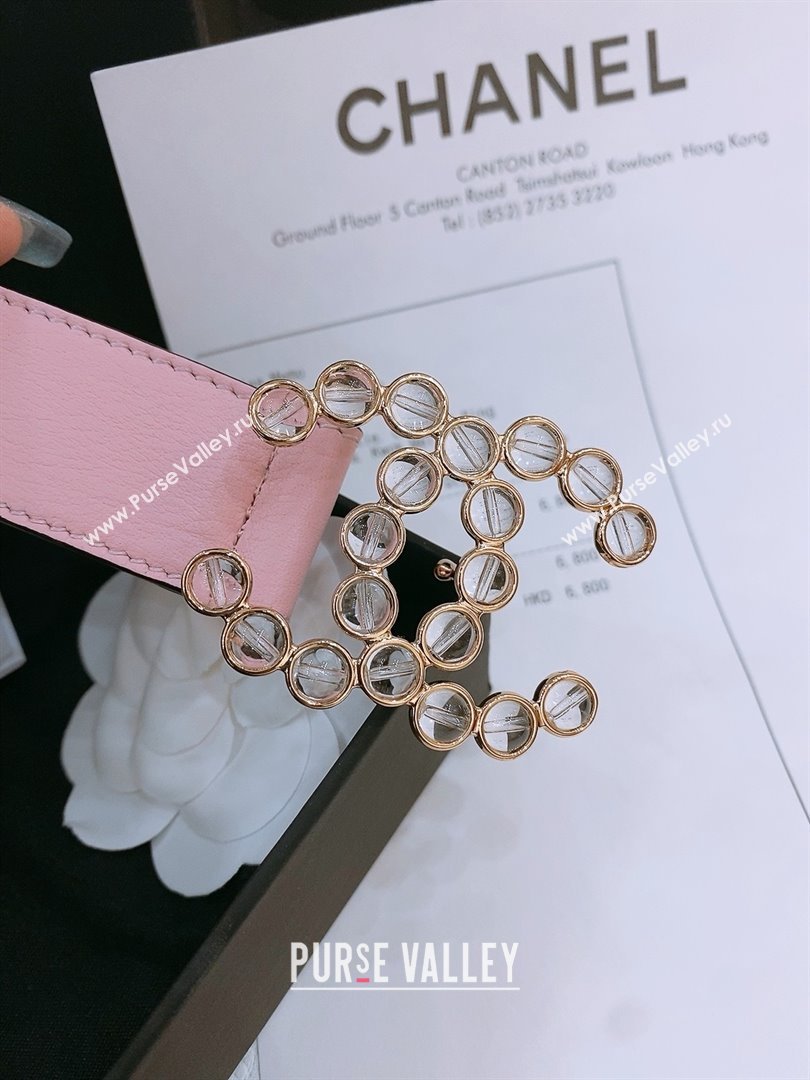Chanel Calfskin Belt 2cm CH71119 Pink 2025 (YANG-25071119)
