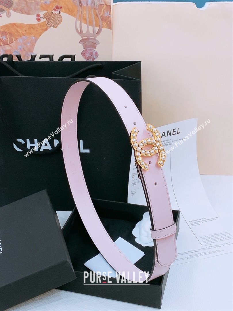 Chanel Calfskin Belt 2cm CH71120 Pink 2025 (YANG-25071120)