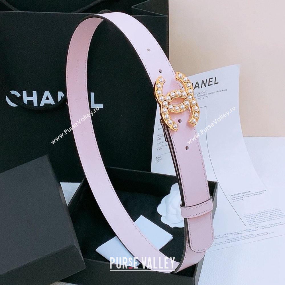 Chanel Calfskin Belt 2cm CH71120 Pink 2025 (YANG-25071120)