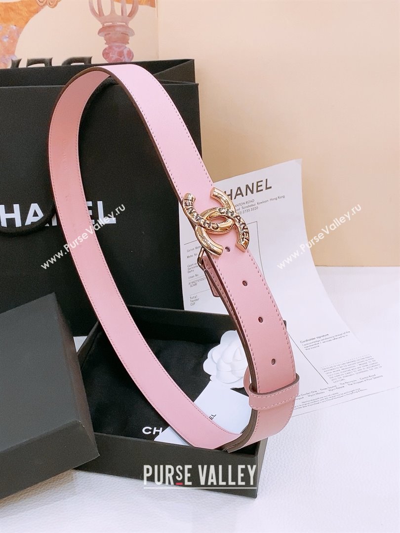 Chanel Calfskin Belt 2cm CH71121 Pink 2025 (YANG-25071121)