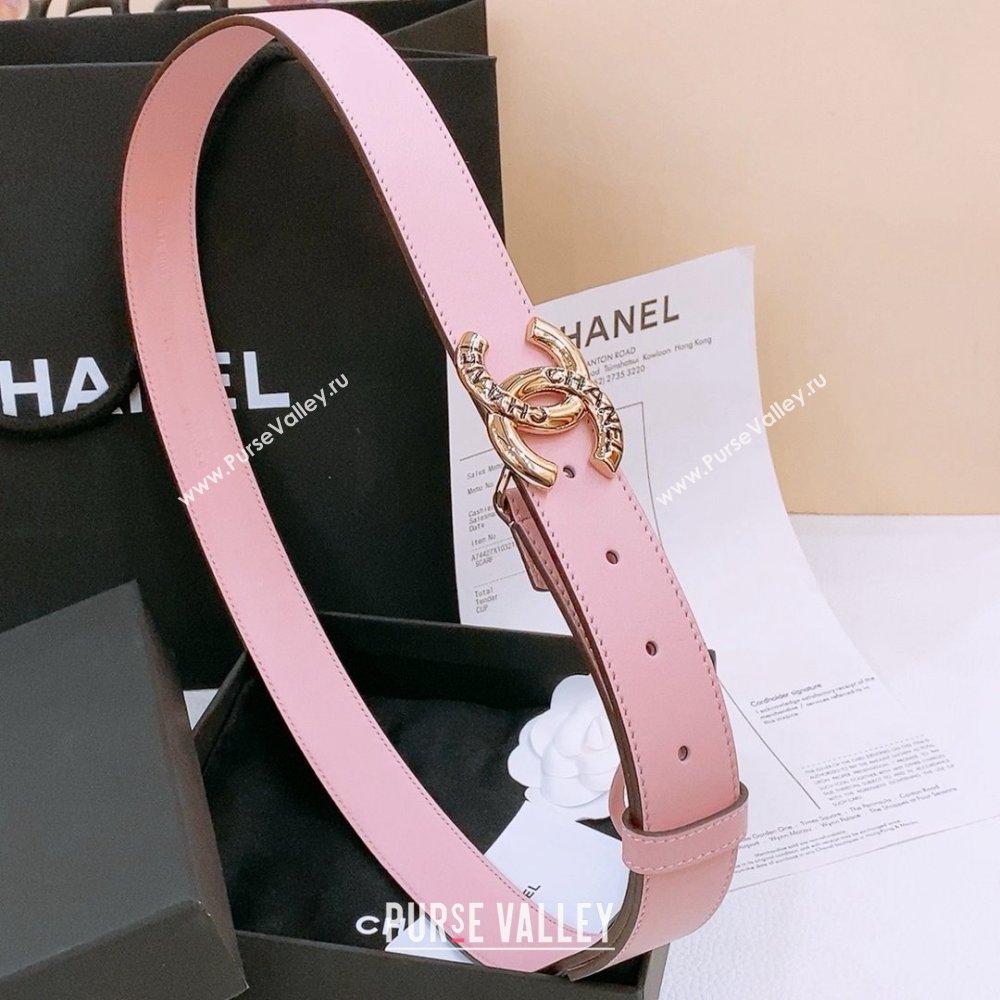 Chanel Calfskin Belt 2cm CH71121 Pink 2025 (YANG-25071121)