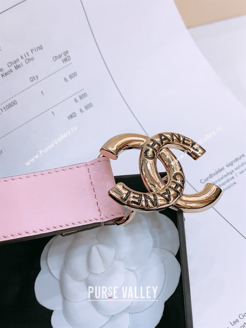 Chanel Calfskin Belt 2cm CH71121 Pink 2025 (YANG-25071121)