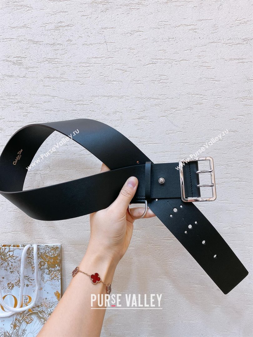 Dior Calfskin Belt 5cm D71123 Black/Silver 2025 (YANG-25071123)