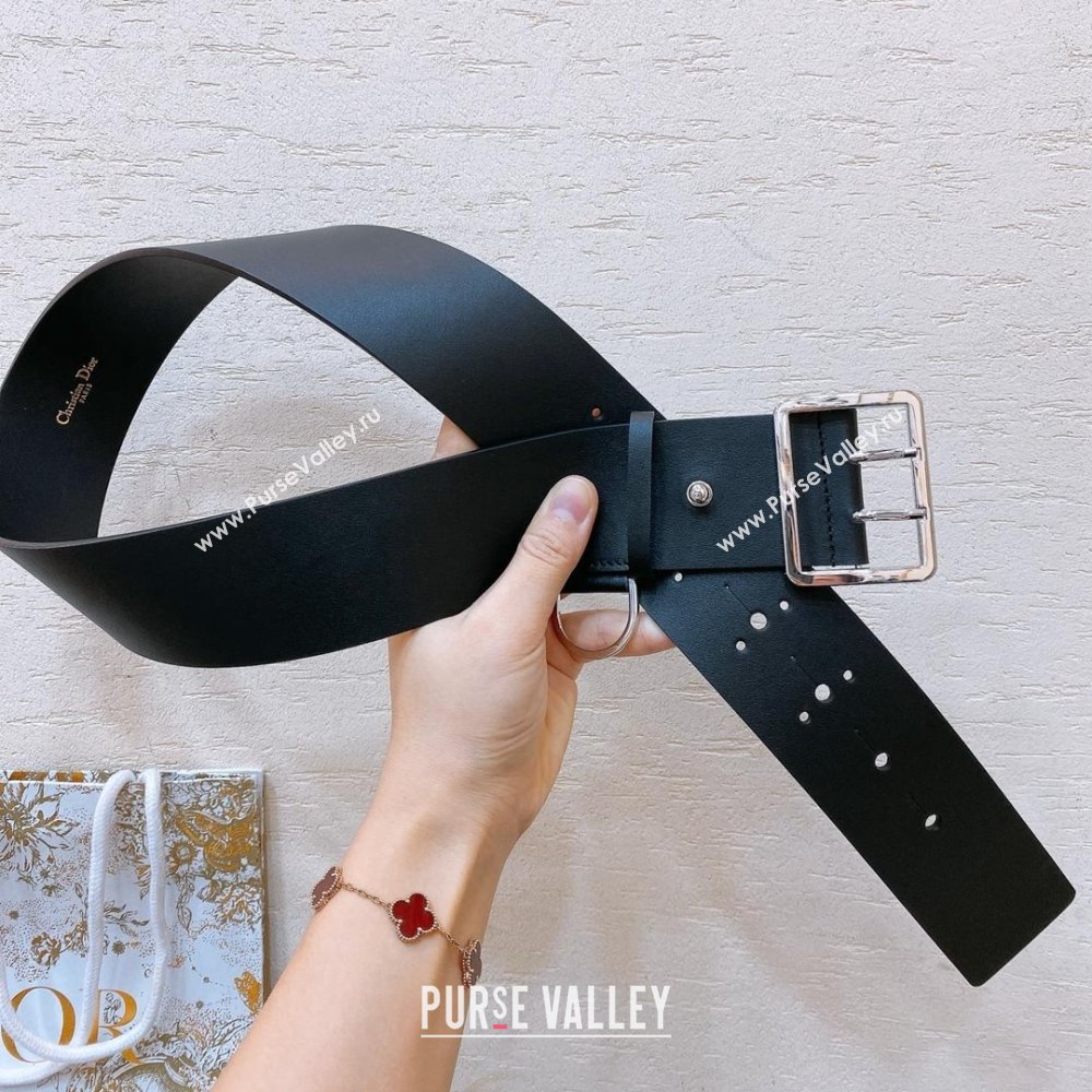Dior Calfskin Belt 5cm D71123 Black/Silver 2025 (YANG-25071123)