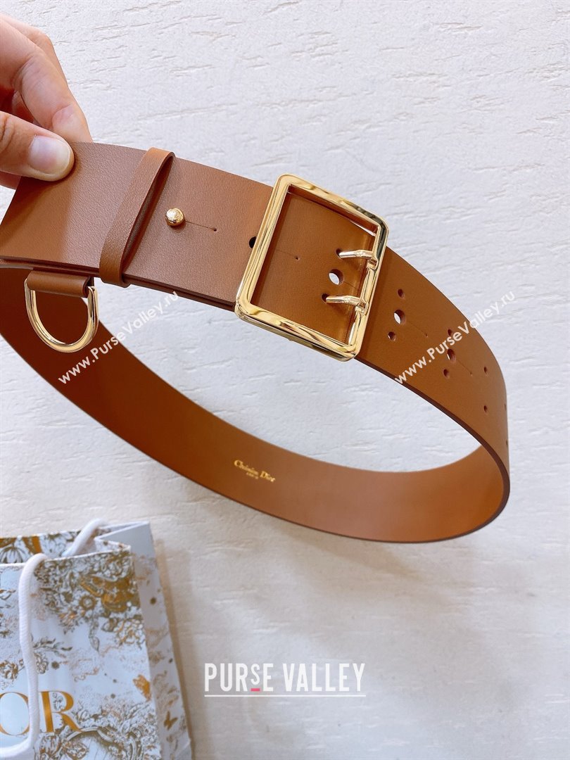 Dior Calfskin Belt 5cm D71125 Brown 2025 (YANG-25071125)