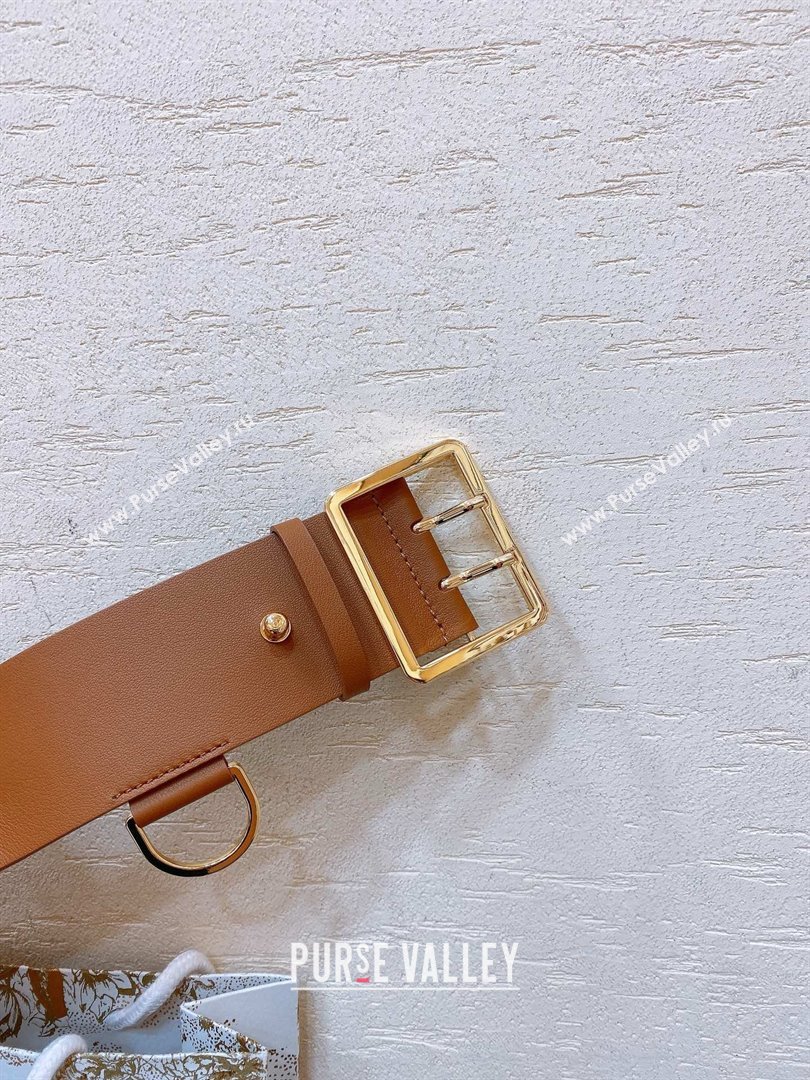 Dior Calfskin Belt 5cm D71125 Brown 2025 (YANG-25071125)
