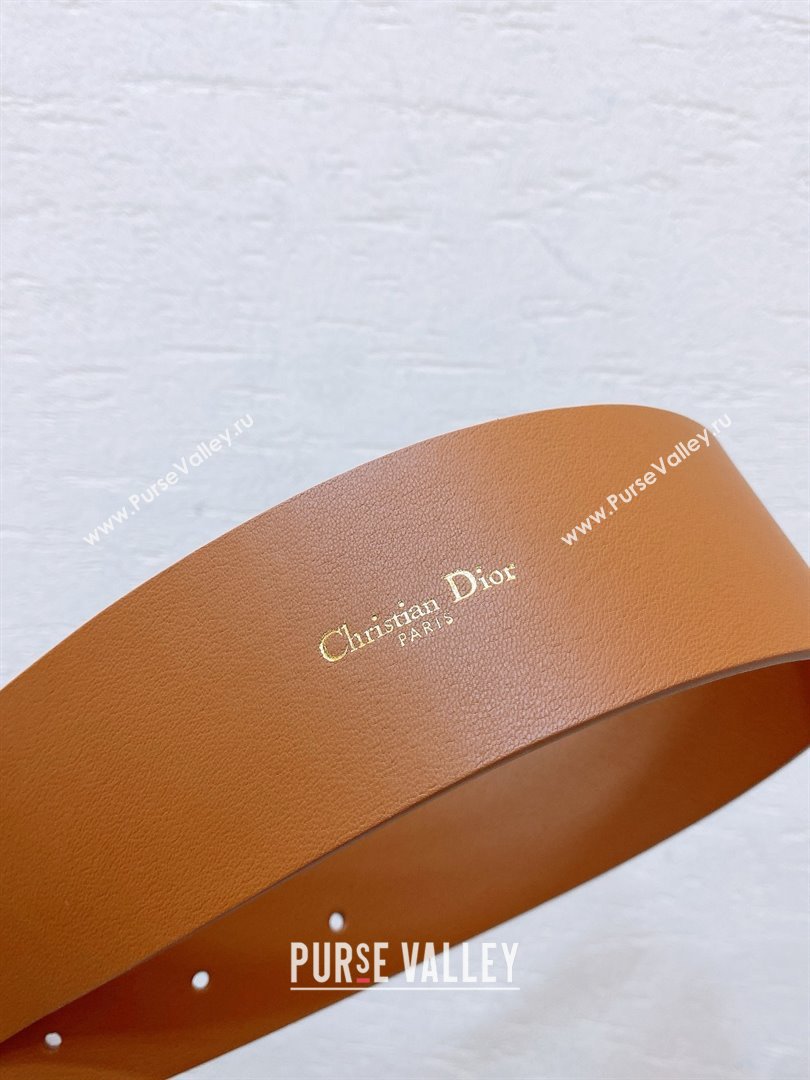 Dior Calfskin Belt 5cm D71125 Brown 2025 (YANG-25071125)