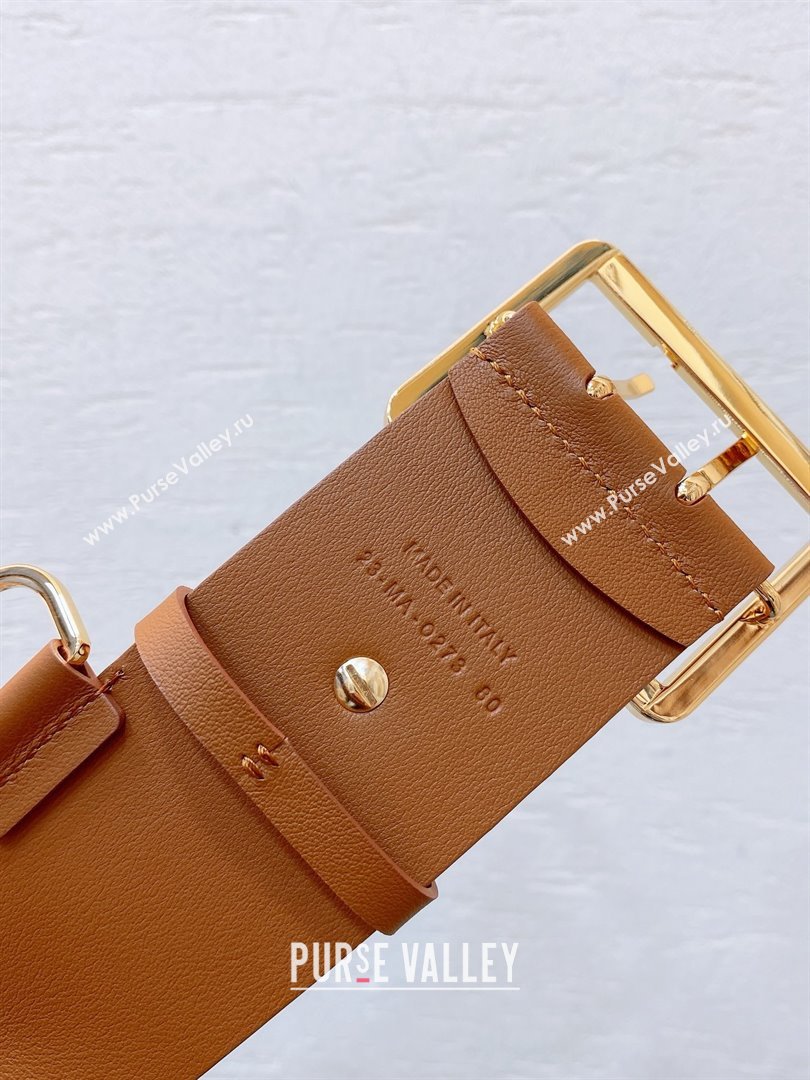 Dior Calfskin Belt 5cm D71125 Brown 2025 (YANG-25071125)