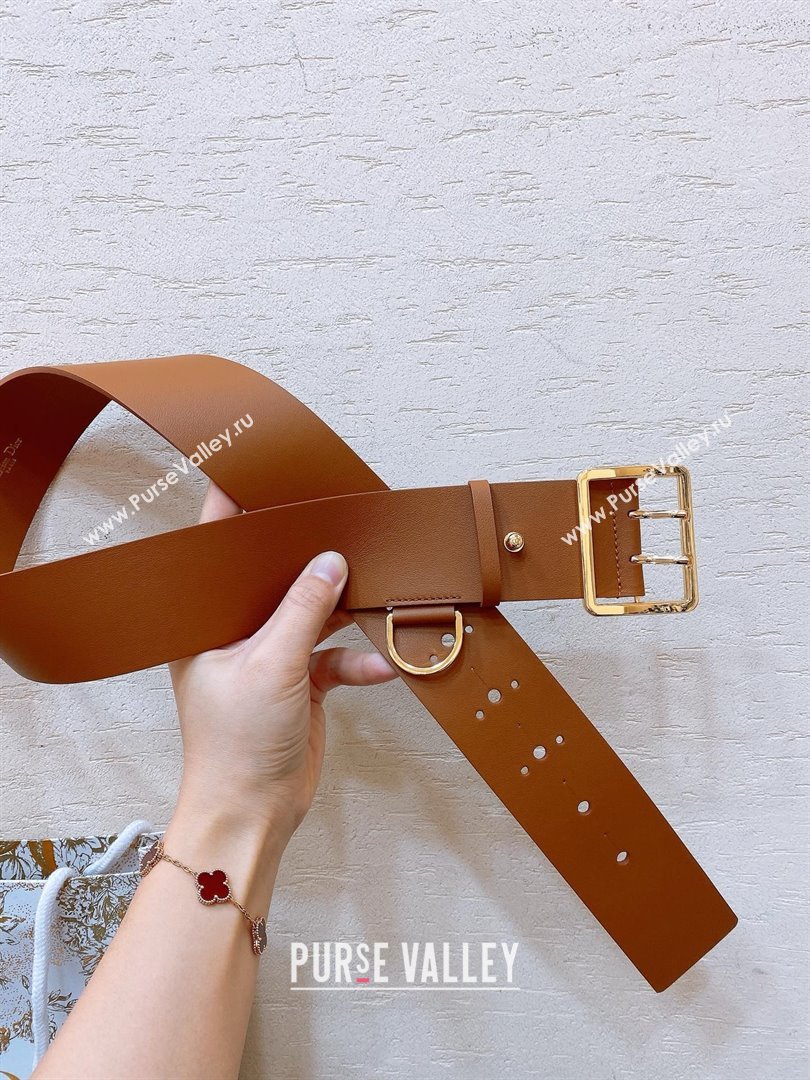 Dior Calfskin Belt 5cm D71125 Brown 2025 (YANG-25071125)