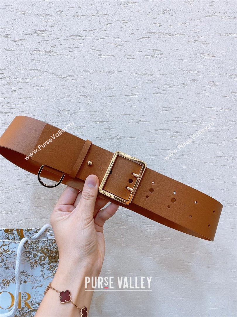 Dior Calfskin Belt 5cm D71125 Brown 2025 (YANG-25071125)