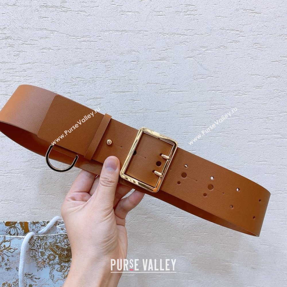 Dior Calfskin Belt 5cm D71125 Brown 2025 (YANG-25071125)