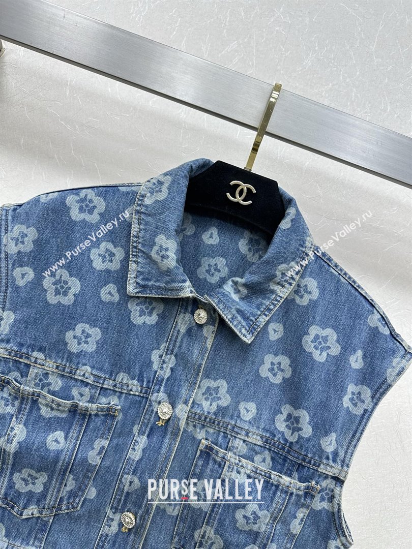 Chanel Denim Vest CH072511 Blue 2025 (Q-25072511)