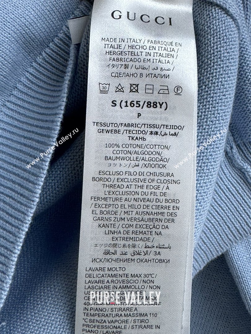 Gucci Knit Cardigan G072404 Light Blue 2025 (Q-25072404)