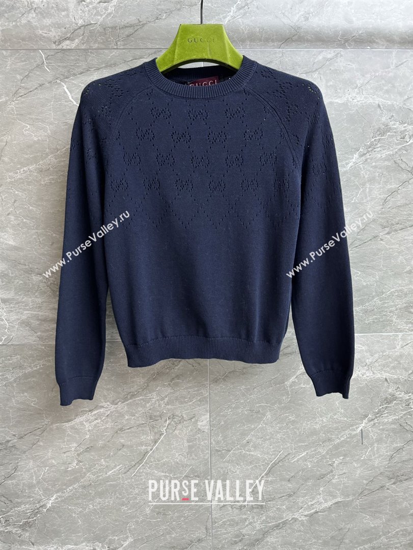 Gucci Knit Cardigan G072405 Deep Blue 2025 (Q-25072405)