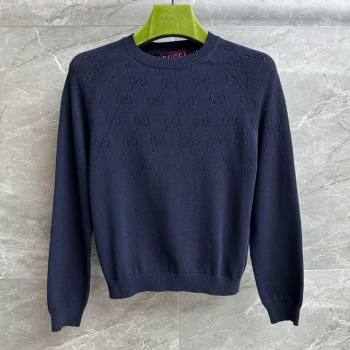 Gucci Knit Cardigan G072405 Deep Blue 2025 (Q-25072405)
