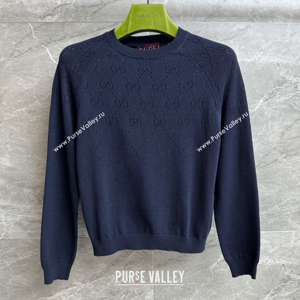 Gucci Knit Cardigan G072405 Deep Blue 2025 (Q-25072405)