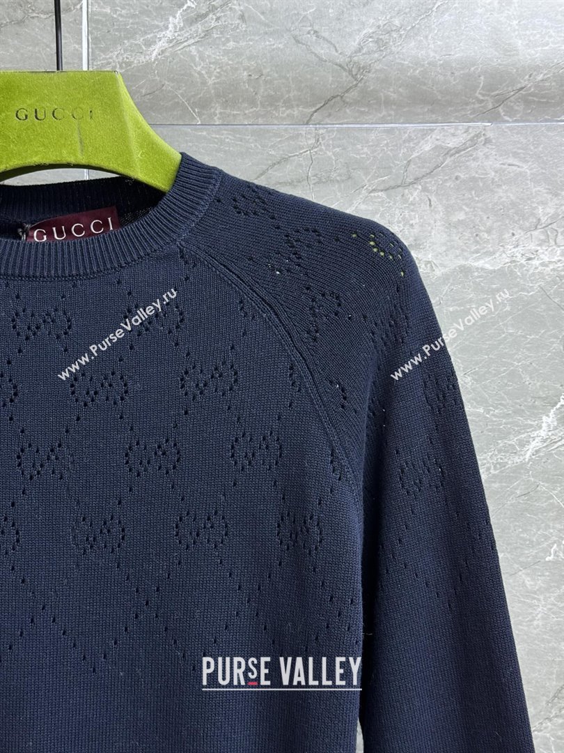 Gucci Knit Cardigan G072405 Deep Blue 2025 (Q-25072405)