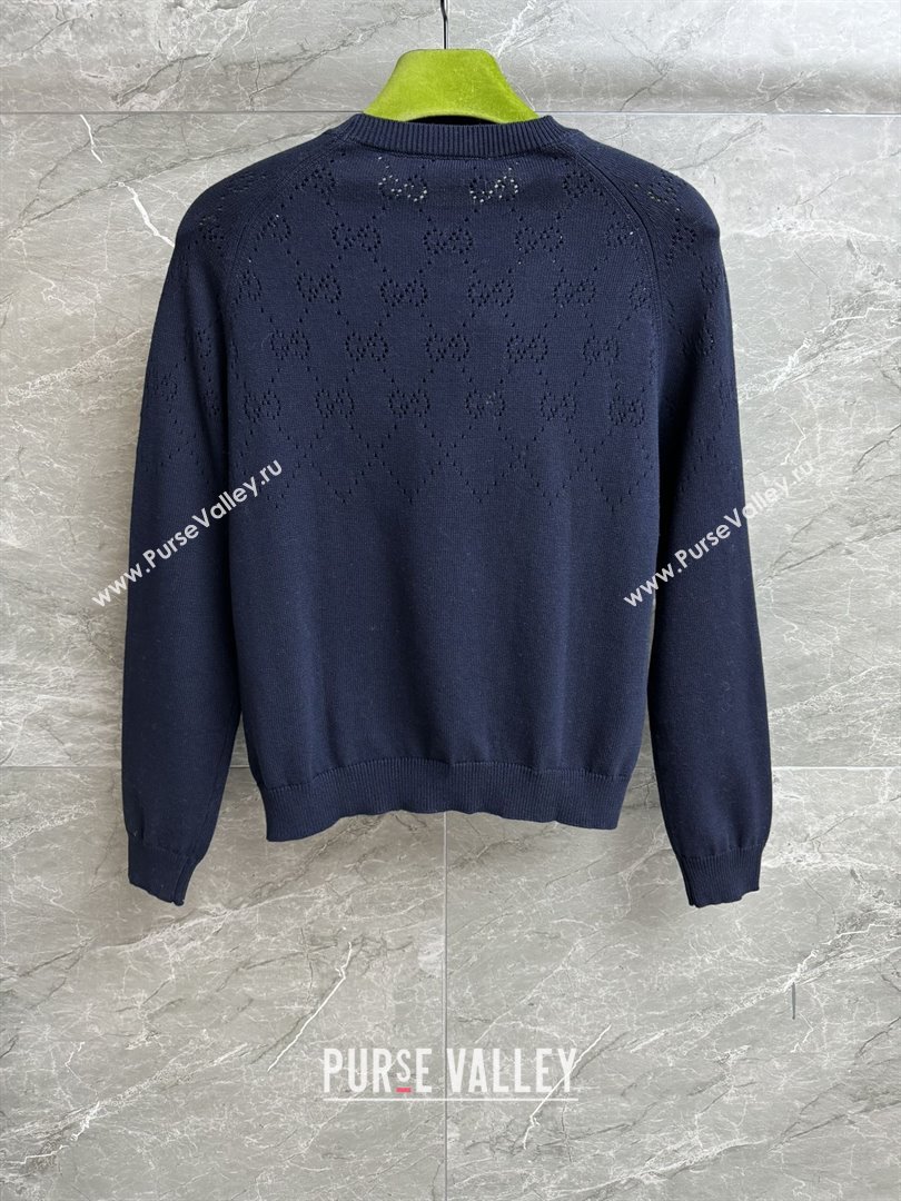 Gucci Knit Cardigan G072405 Deep Blue 2025 (Q-25072405)