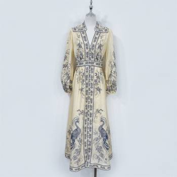 Zimmermann Linen Dress Z73013 Beige 2025 (Q-25073013)