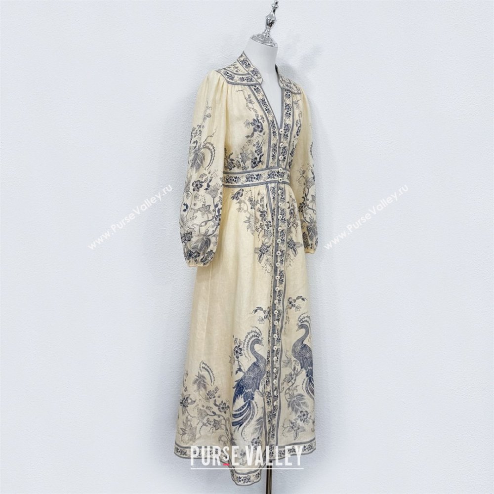 Zimmermann Linen Dress Z73013 Beige 2025 (Q-25073013)