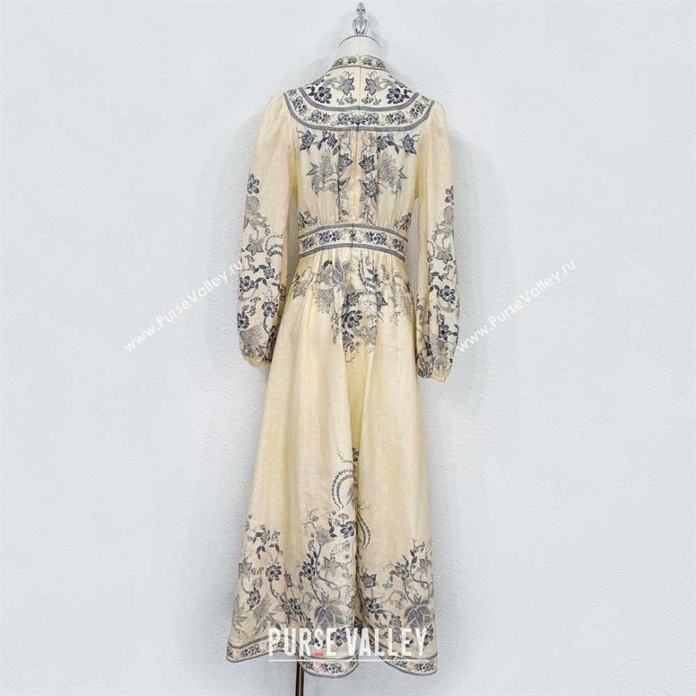 Zimmermann Linen Dress Z73013 Beige 2025 (Q-25073013)